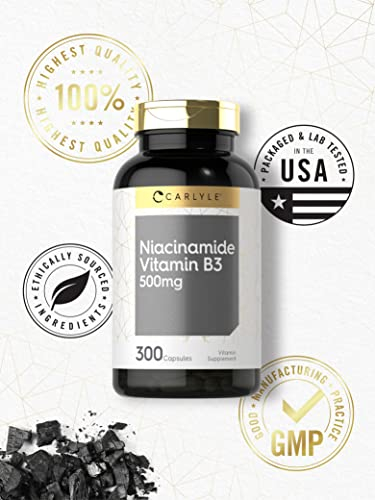 Foto 6 pulgar | Suplemento Carlyle Niacinamide Vitamina B3 300 Tabletas-Venta Internacional