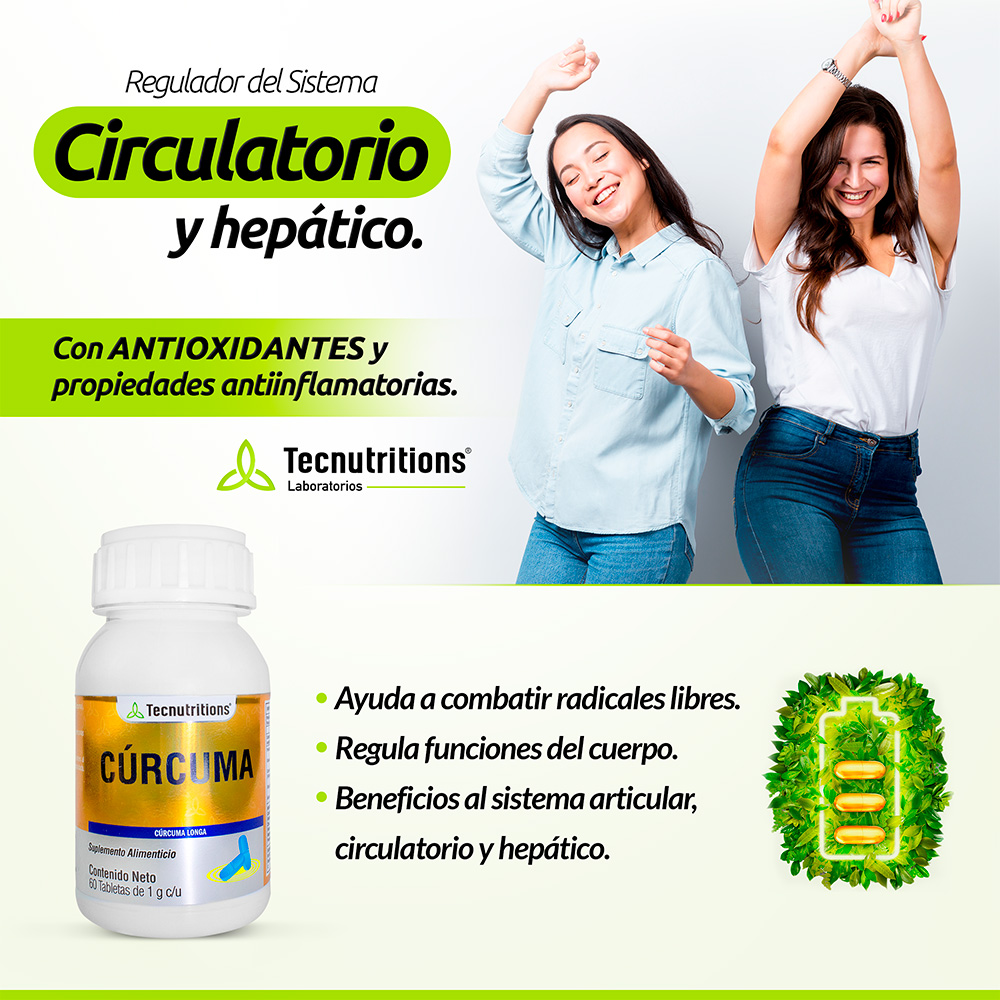 Foto 4 pulgar | Suplemento Tecnutritions Cúrcuma