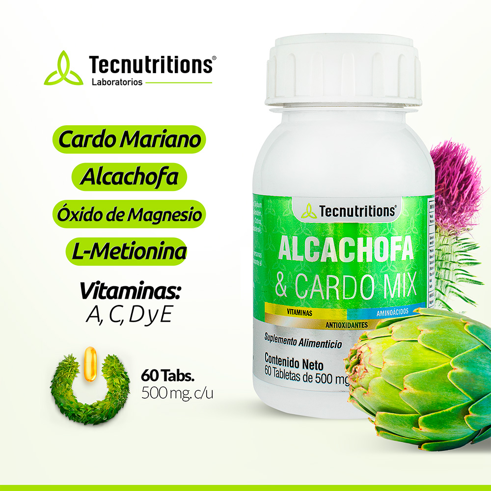 Foto 3 pulgar | Suplemento Tecnutritions Alcachofa y Cardo Mix