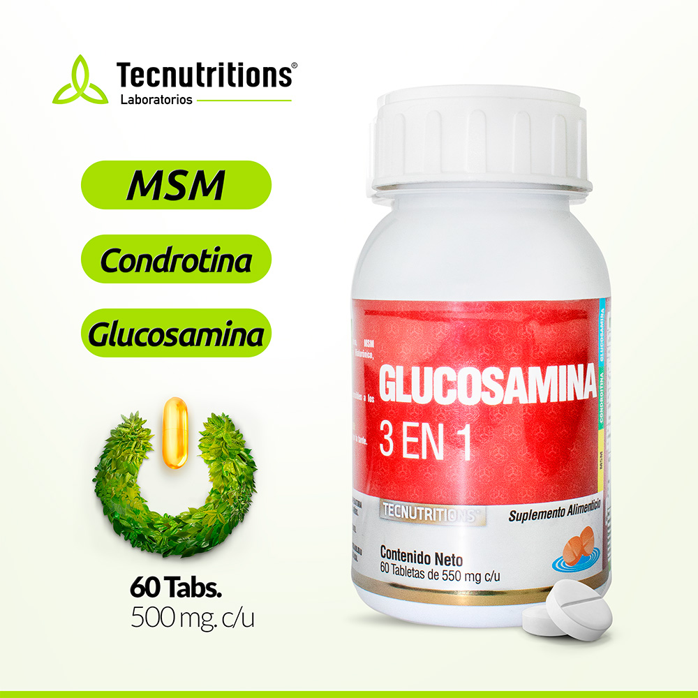 Foto 2 | Suplemento Tecnutritions Glucosamina 3 en 1