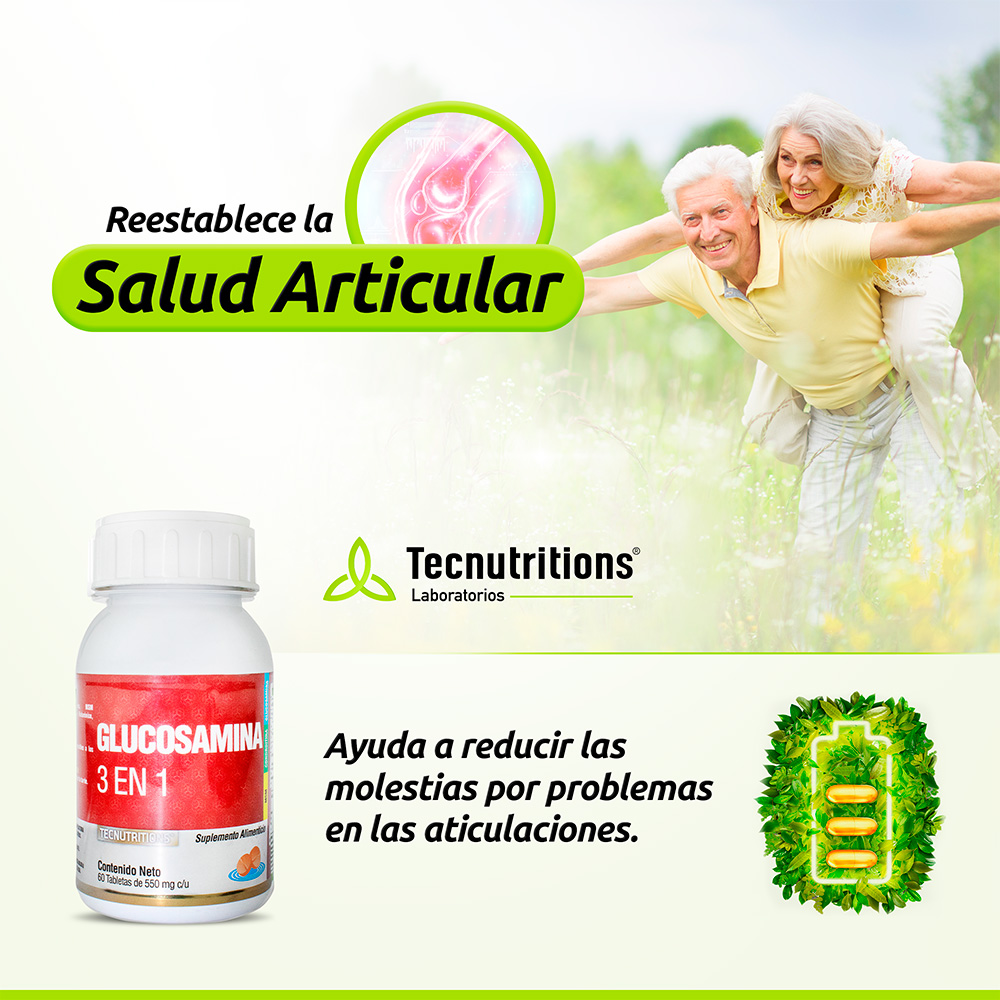 Foto 3 | Suplemento Tecnutritions Glucosamina 3 en 1