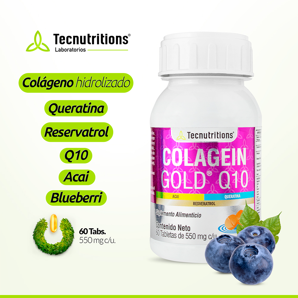 Foto 3 pulgar | Suplemento Tecnutritions Colagein Gold Q10