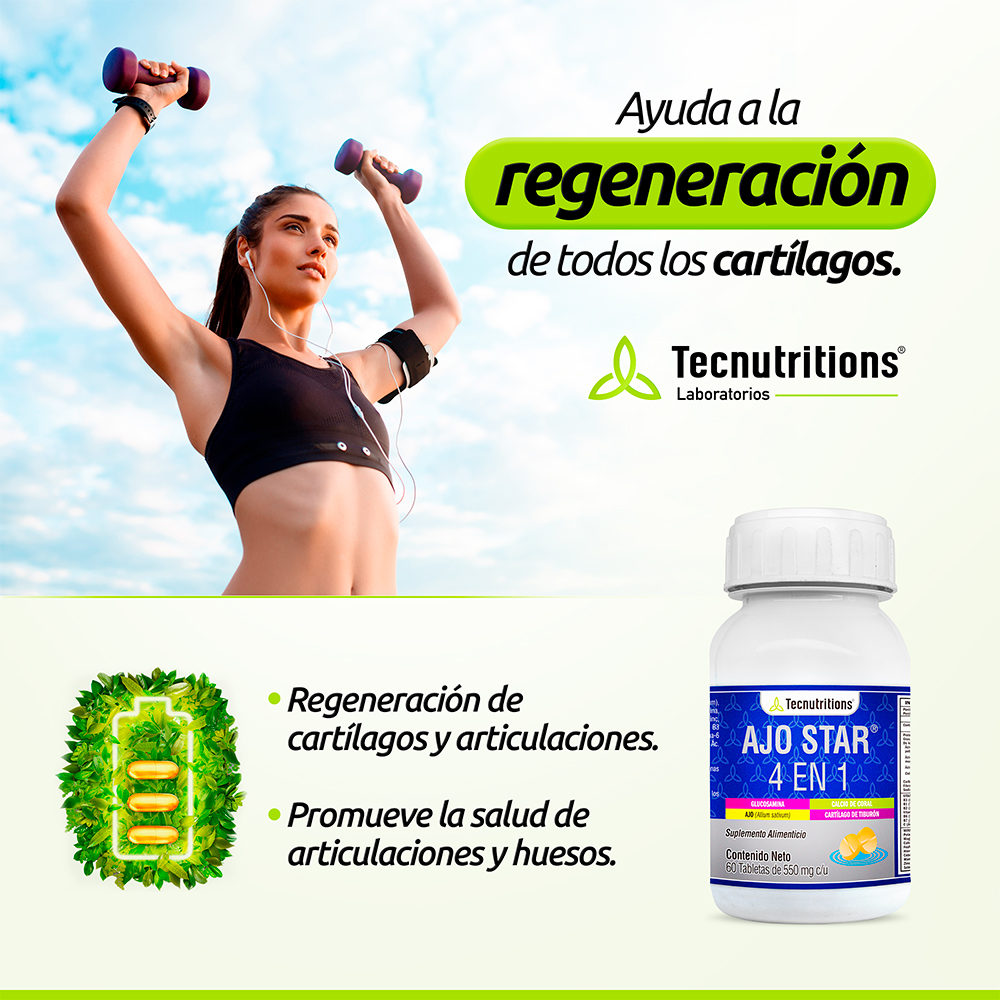 Foto 4 pulgar | Suplemento Tecnutritions Ajo Star 4 en 1