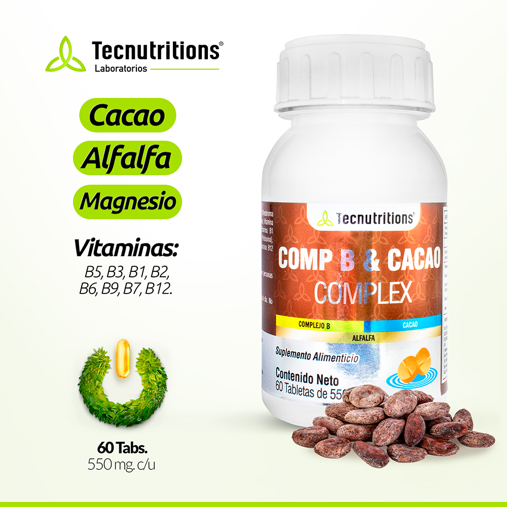Foto 3 pulgar | Suplemento Tecnutritions Comp B y Cacao Complex