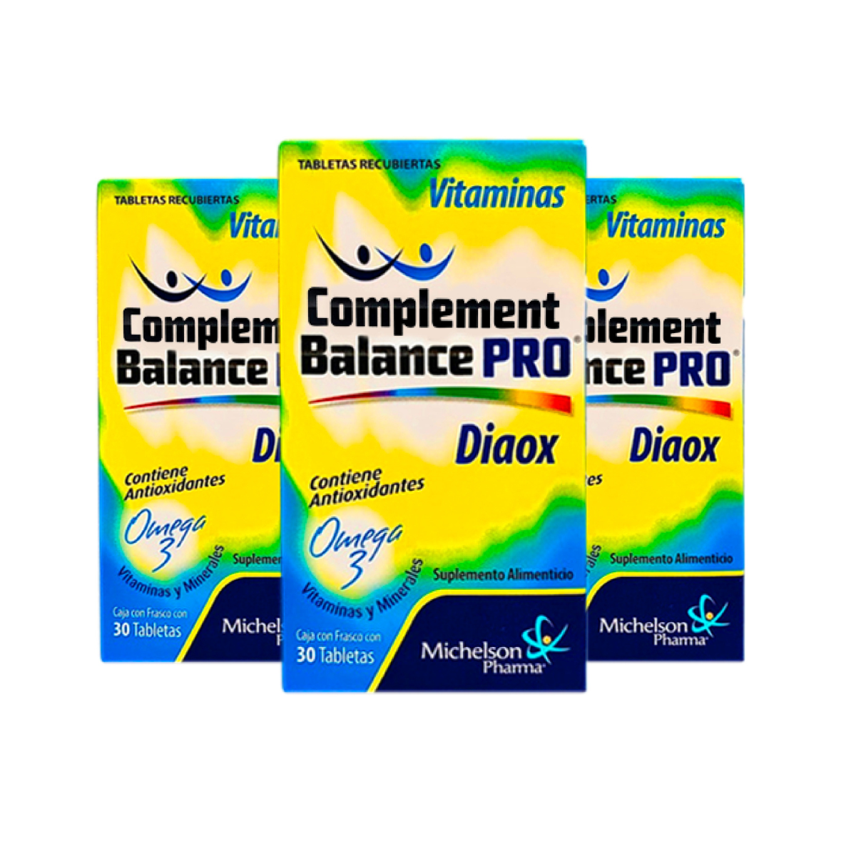 Foto 2 pulgar | Diaox Complement Balance Pro Contiene Antioxidantes Omega 3 Vitaminas Y Minerales 3 Pack