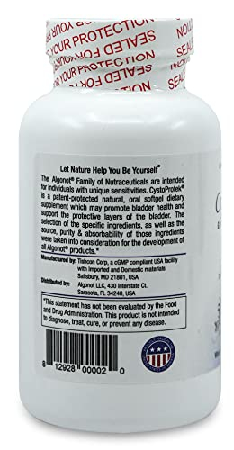 Foto 4 pulgar | Suplemento Algonot Cystoprotek Para La Salud De La Vejiga, 1 Paquete - Venta Internacional.