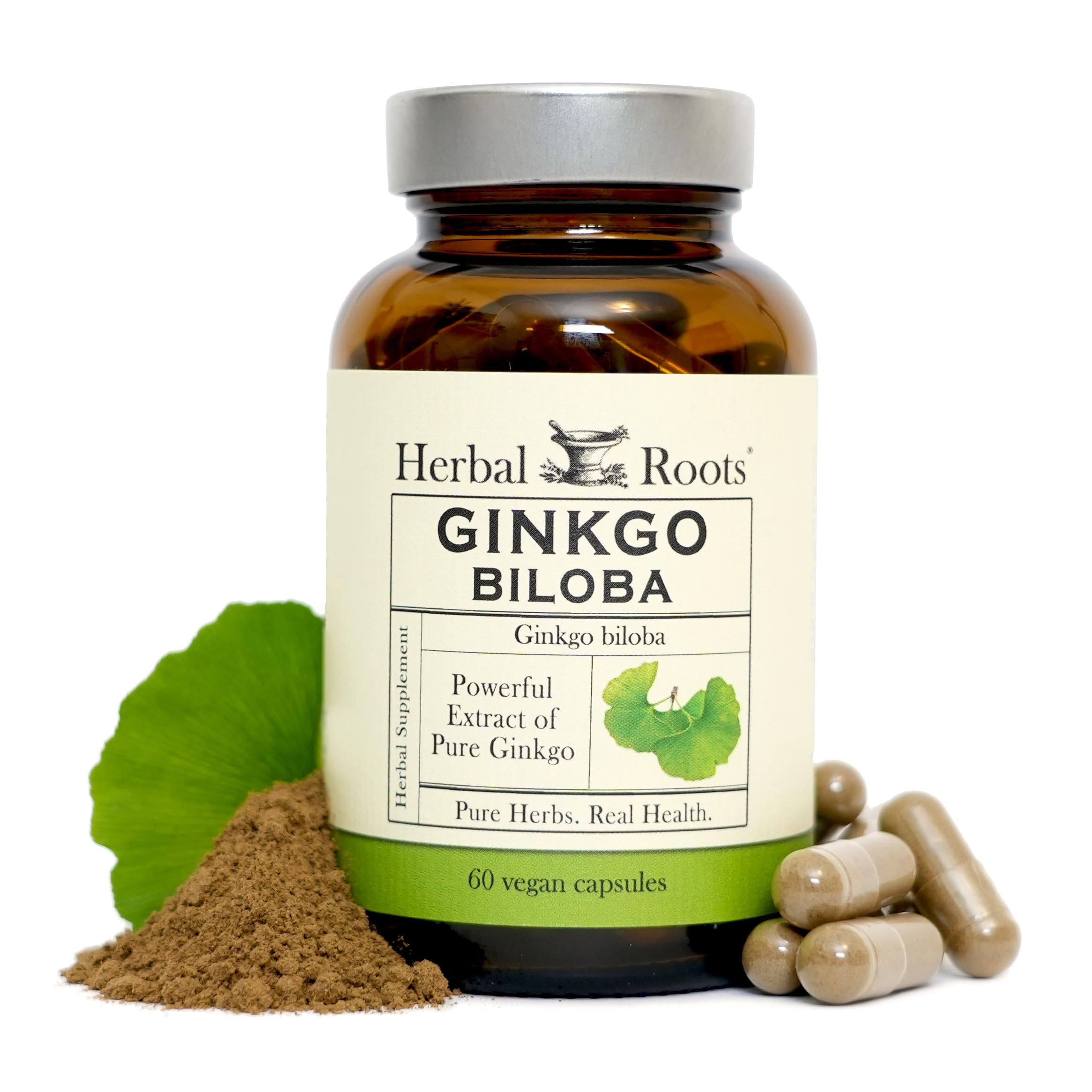 Suplemento Herbal Roots Ginkgo Biloba Organic Leaf 1400 Mg - Venta Internacional.