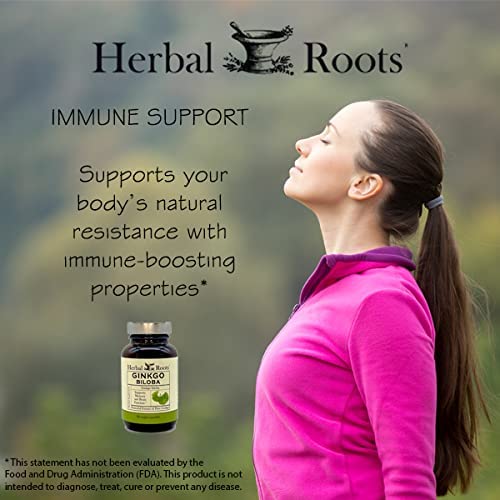 Foto 4 | Suplemento Herbal Roots Ginkgo Biloba Organic Leaf 1400 Mg - Venta Internacional.