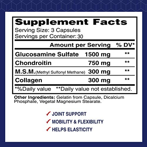 Foto 3 pulgar | Suplementos Dietéticos Alflexil Glucosamina Condroitina Msm Col - Venta Internacional.