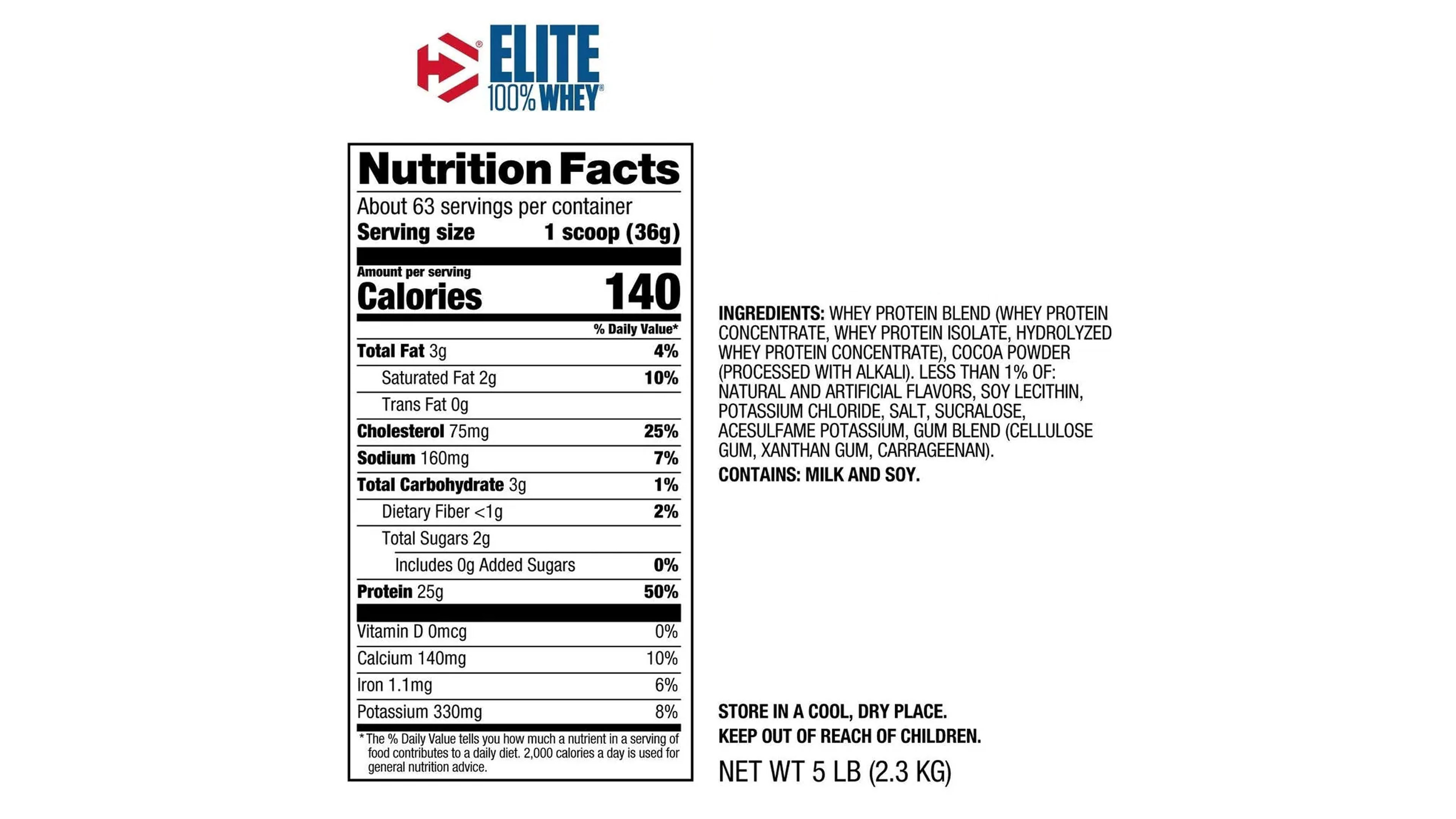 Foto 3 pulgar | Proteína Elite Whey Dymatize Sabor Vainilla 5 Lb