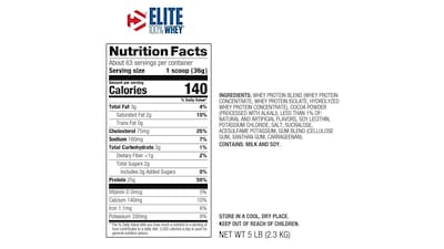 Foto 2 | Proteína Elite Whey Dymatize Sabor Vainilla 5 Lb