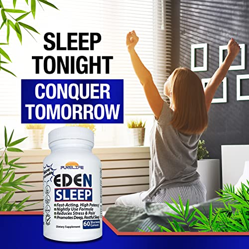 Foto 5 pulgar | Suplemento Purelife Supplements Eden Sleep 60 Cápsulas Veganas - Venta Internacional.