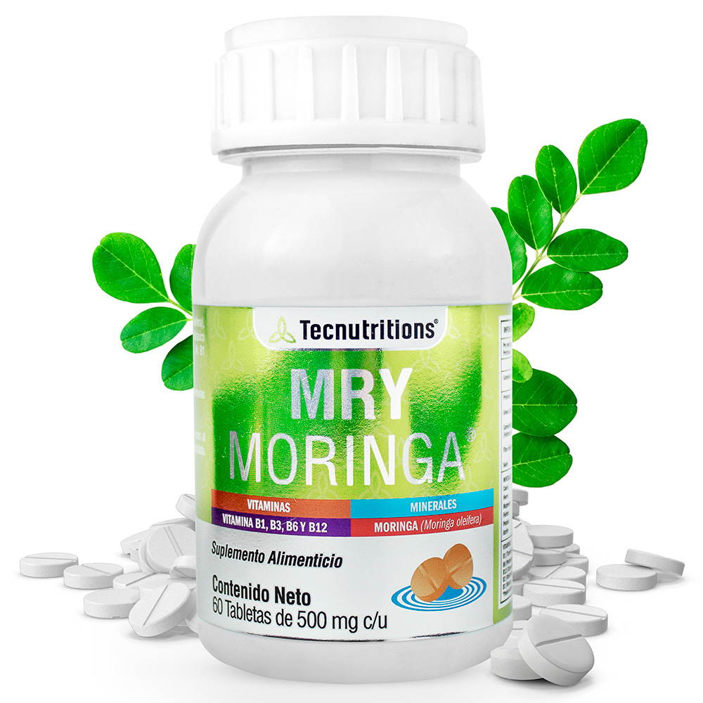 Foto 2 pulgar | Suplemento Tecnutritions Mry Moringa 60 Tabletas