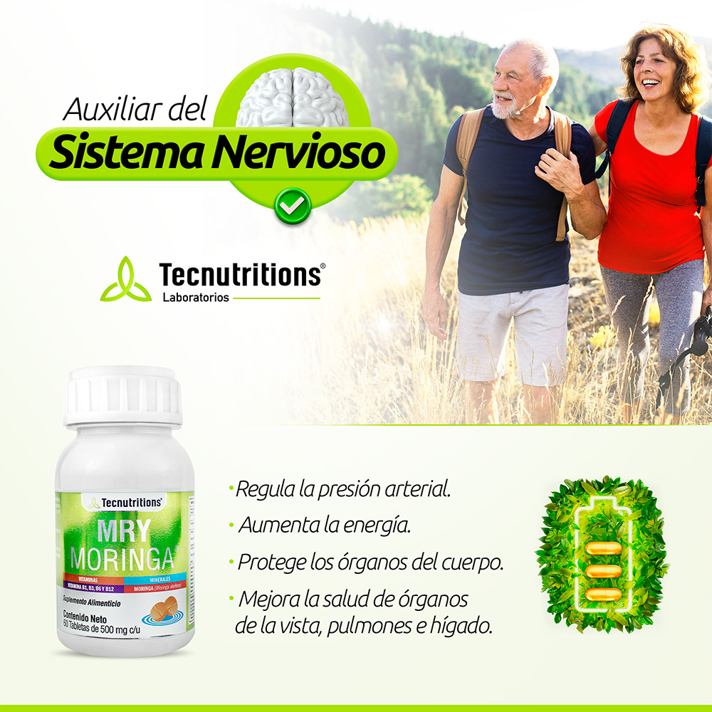 Foto 4 pulgar | Suplemento Tecnutritions Mry Moringa 60 Tabletas