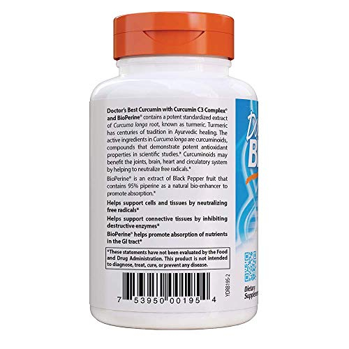 Foto 4 pulgar | Suplemento Doctor's Best Curcumina A Partir De Cúrcuma 1000 Mg 120 T - Venta Internacional.