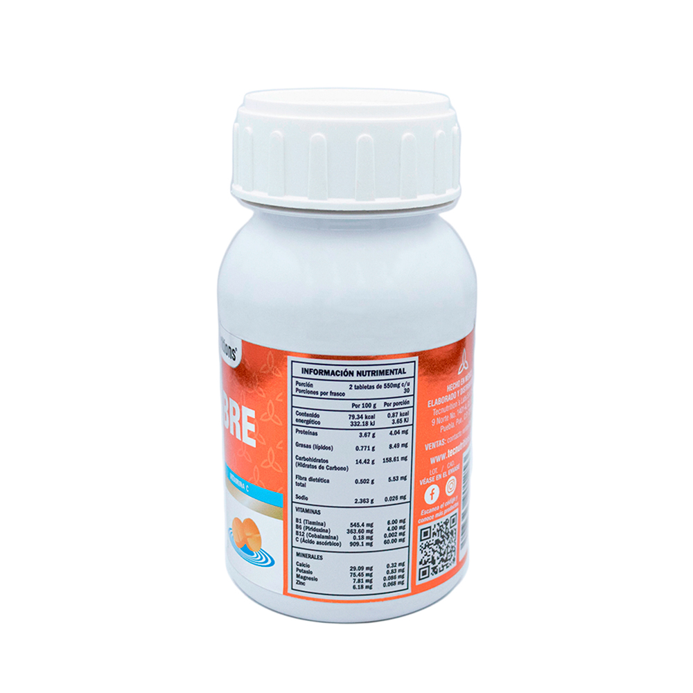 Foto 3 pulgar | Suplemento Tecnutritions Jengibre 60 Tabletas