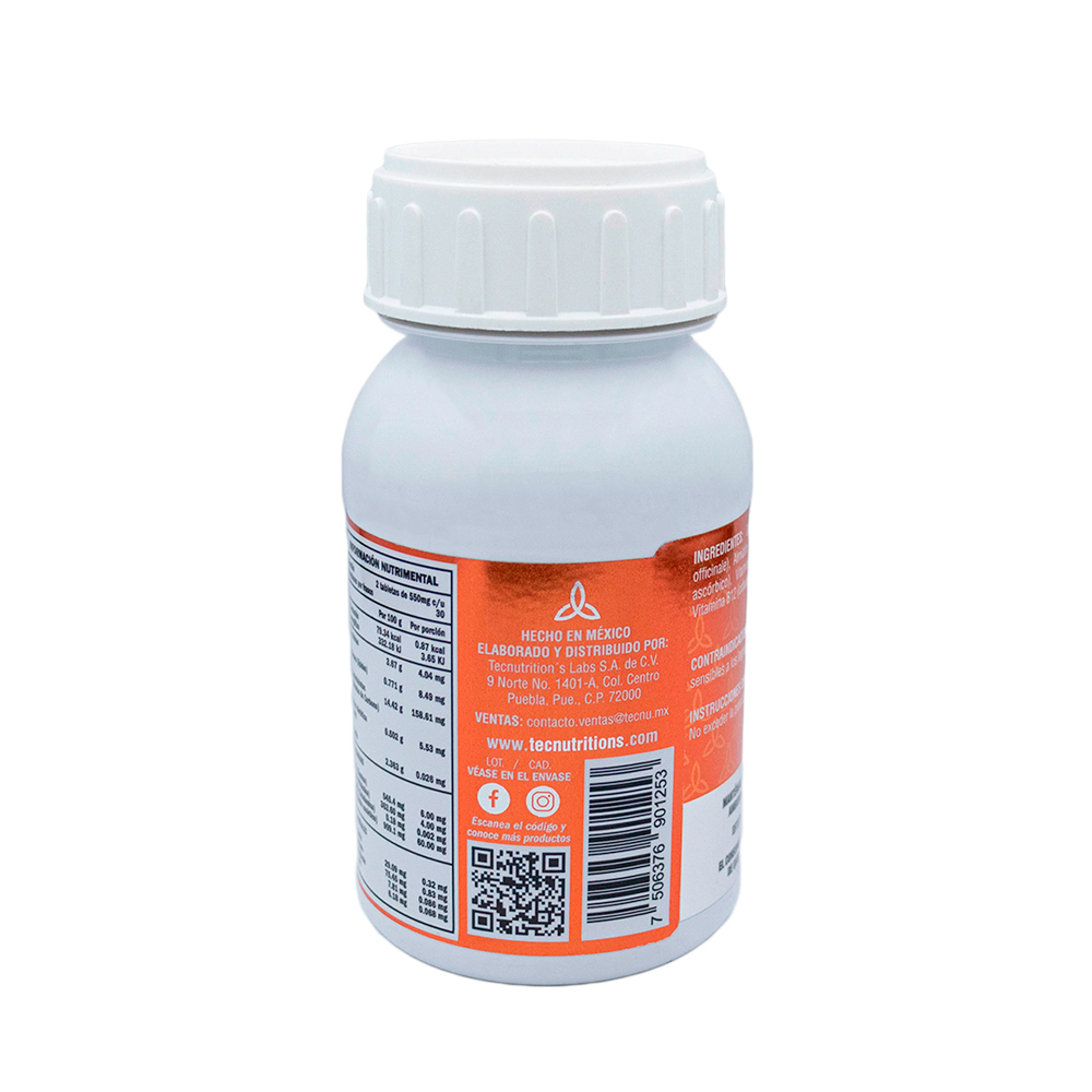 Foto 4 pulgar | Suplemento Tecnutritions Jengibre 60 Tabletas