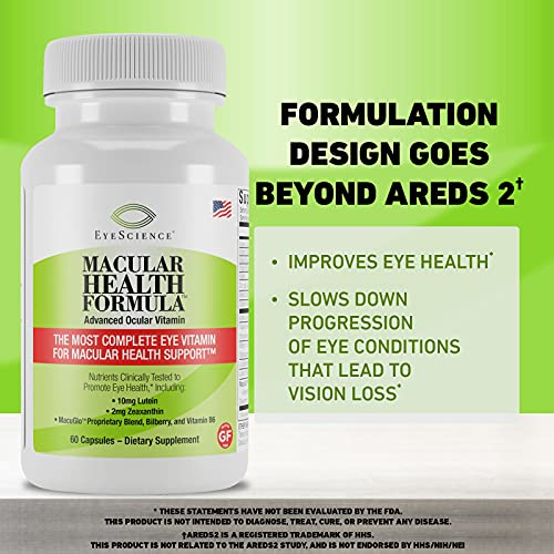 Foto 3 pulgar | Complemente La Salud Macular De Eyescience Más Allá De La Fórmula Areds2 - Venta Internacional.