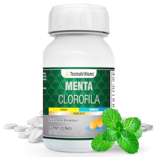 Foto 1 | Suplemento Tecnutritions Clorofila de Menta 60 Tabletas
