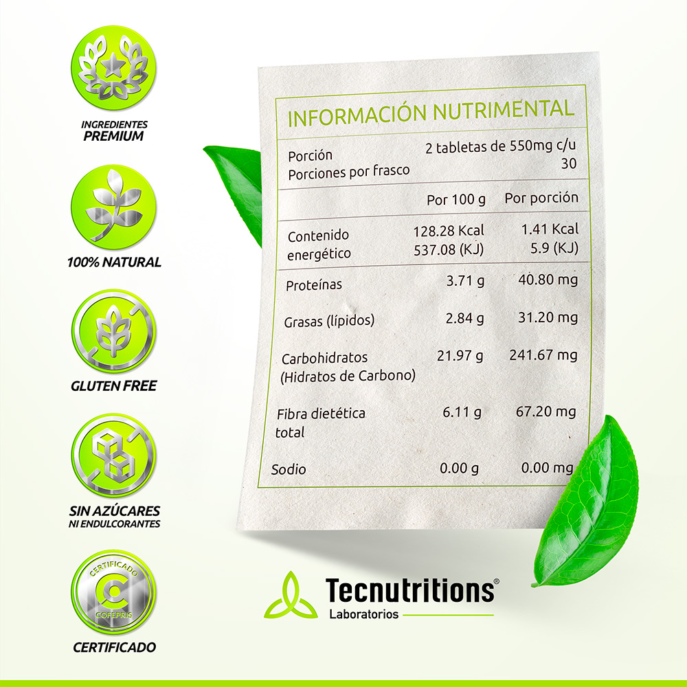 Foto 4 pulgar | Suplemento Tecnutritions Clorofila de Menta 60 Tabletas