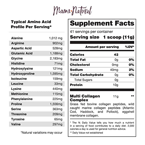 Foto 7 pulgar | Proteína De Colágeno En Polvo Mama Natural Multi Type I Ii Iii Iv  - Venta Internacional.