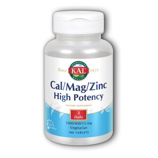 Foto 1 | Suplemento Kal Cal/Mag/Zinc de Alta Potencia 2 Frascos de 100 Comprimidos C/U - Venta Internacional