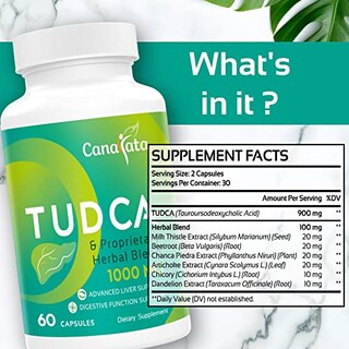Foto 4 | Suplementos Canarata Tudca Liver Support 1000 mg 60 Cápsulas - Venta Internacional