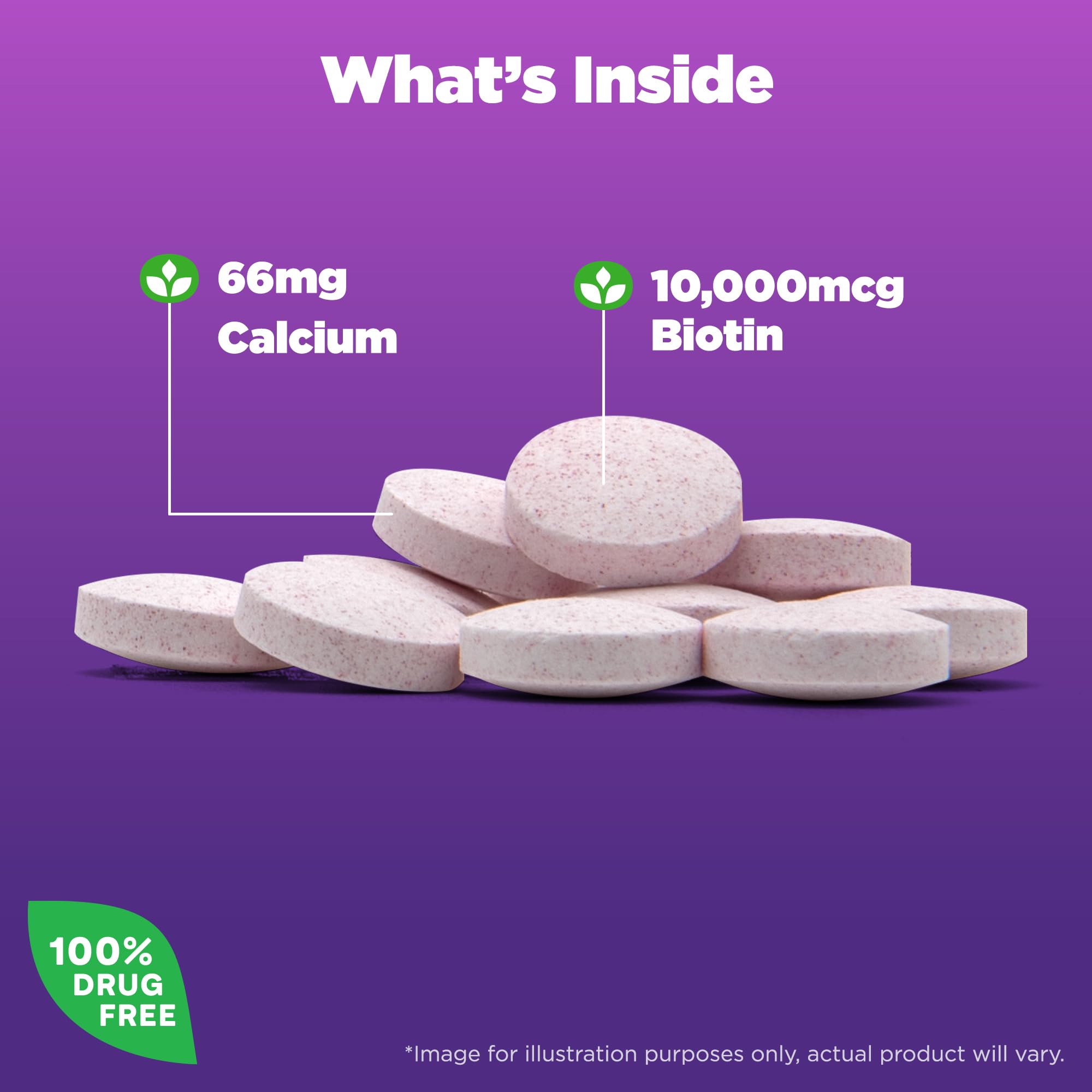 Foto 3 pulgar | Biotin Beauty Tabs Natrol 10 000 Mcg Concentración Máxima 100 Tabletas - Venta Internacional