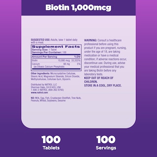 Foto 4 | Biotin Beauty Tabs Natrol 10 000 Mcg Concentración Máxima 100 Tabletas - Venta Internacional
