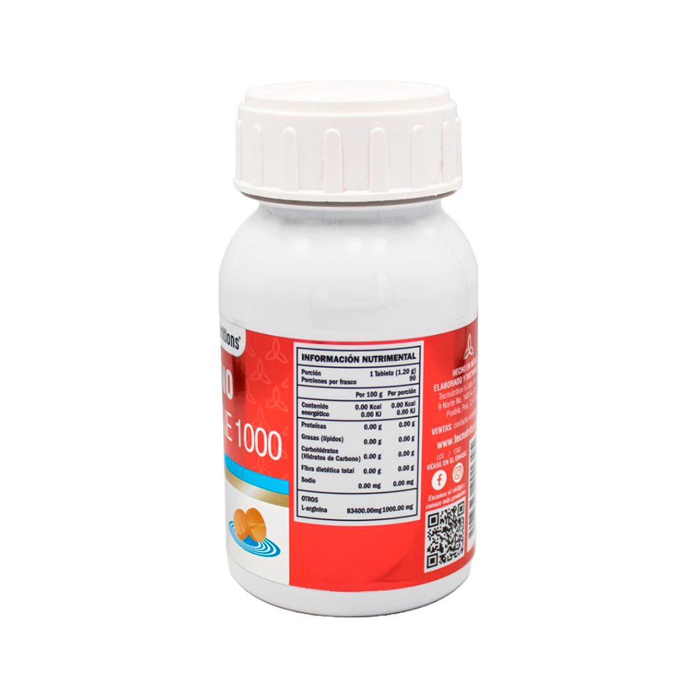 Foto 3 pulgar | Suplemento Tecnutritions L-arginina 1000