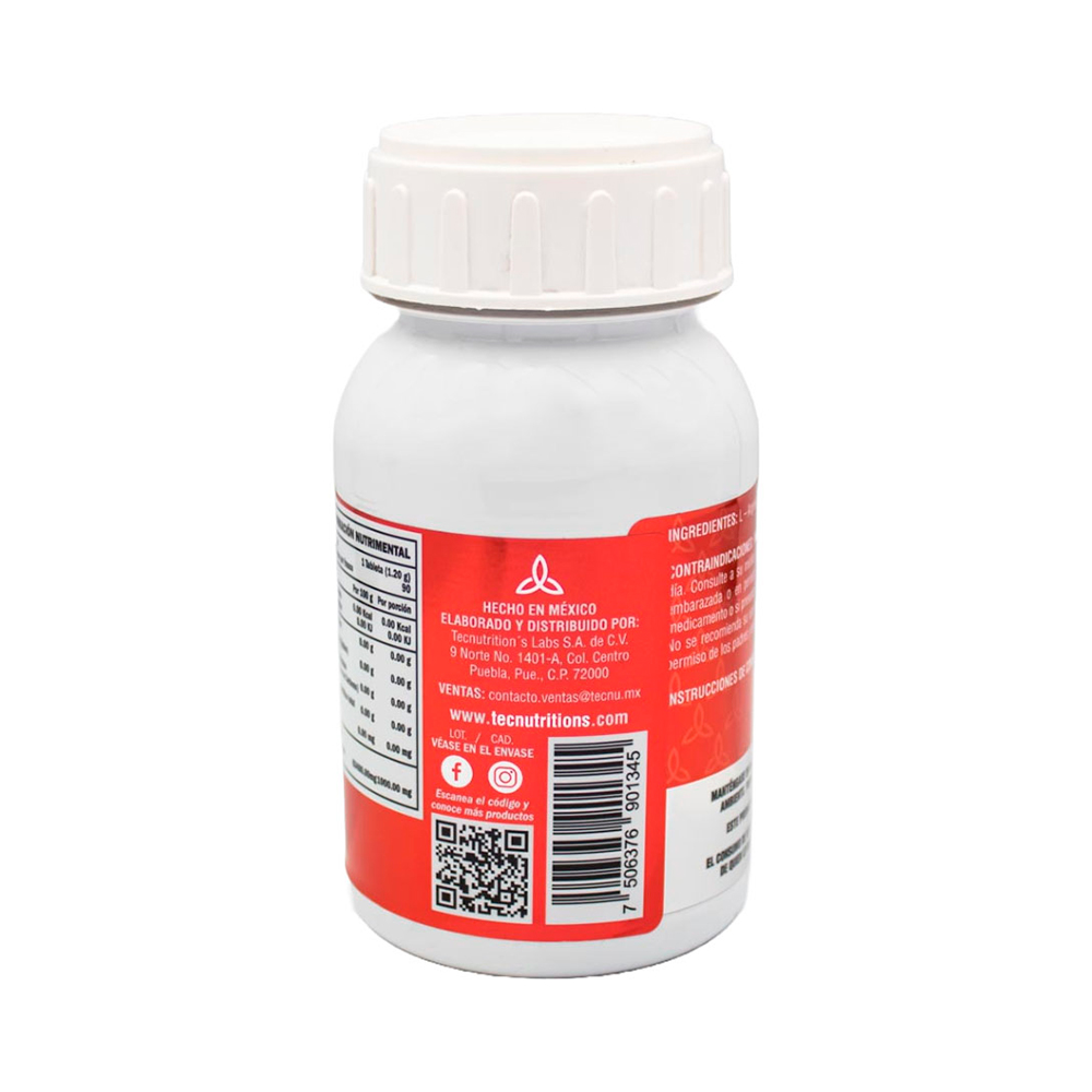 Foto 4 pulgar | Suplemento Tecnutritions L-arginina 1000