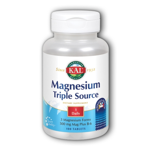 Suplemento de Magnesio de Triple Fuente 100 Tabletas Kal X4 - Venta Internacional