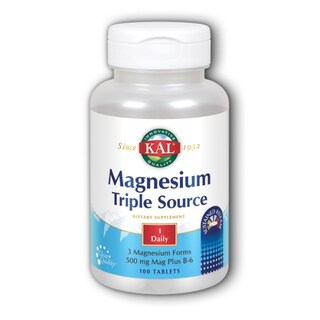 Foto 1 | Suplemento de Magnesio de Triple Fuente 100 Tabletas Kal X4 - Venta Internacional