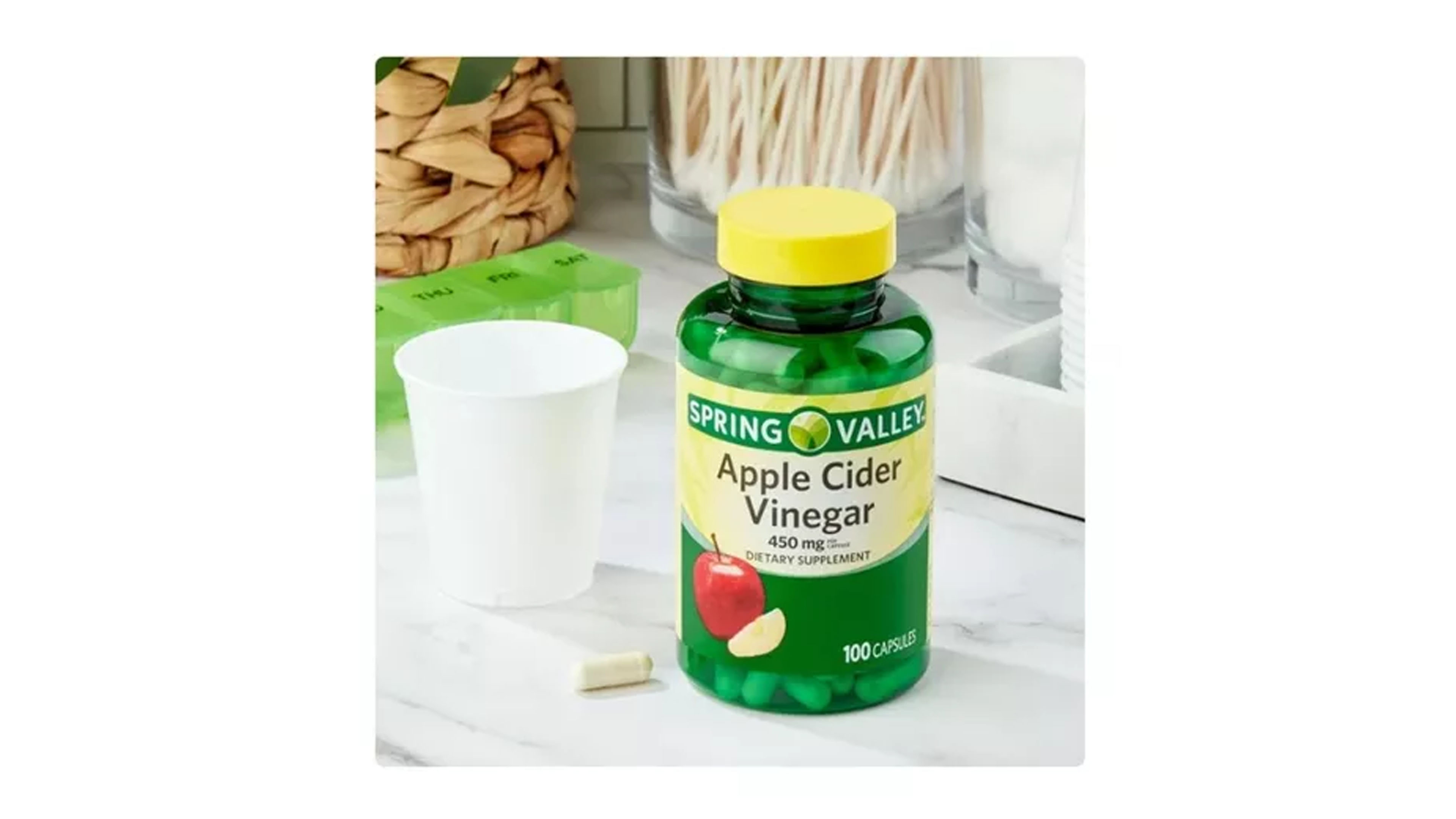 Foto 4 pulgar | Vinagre de Sidra de Manzana 450mg Spring Valley 100 Cápsulas