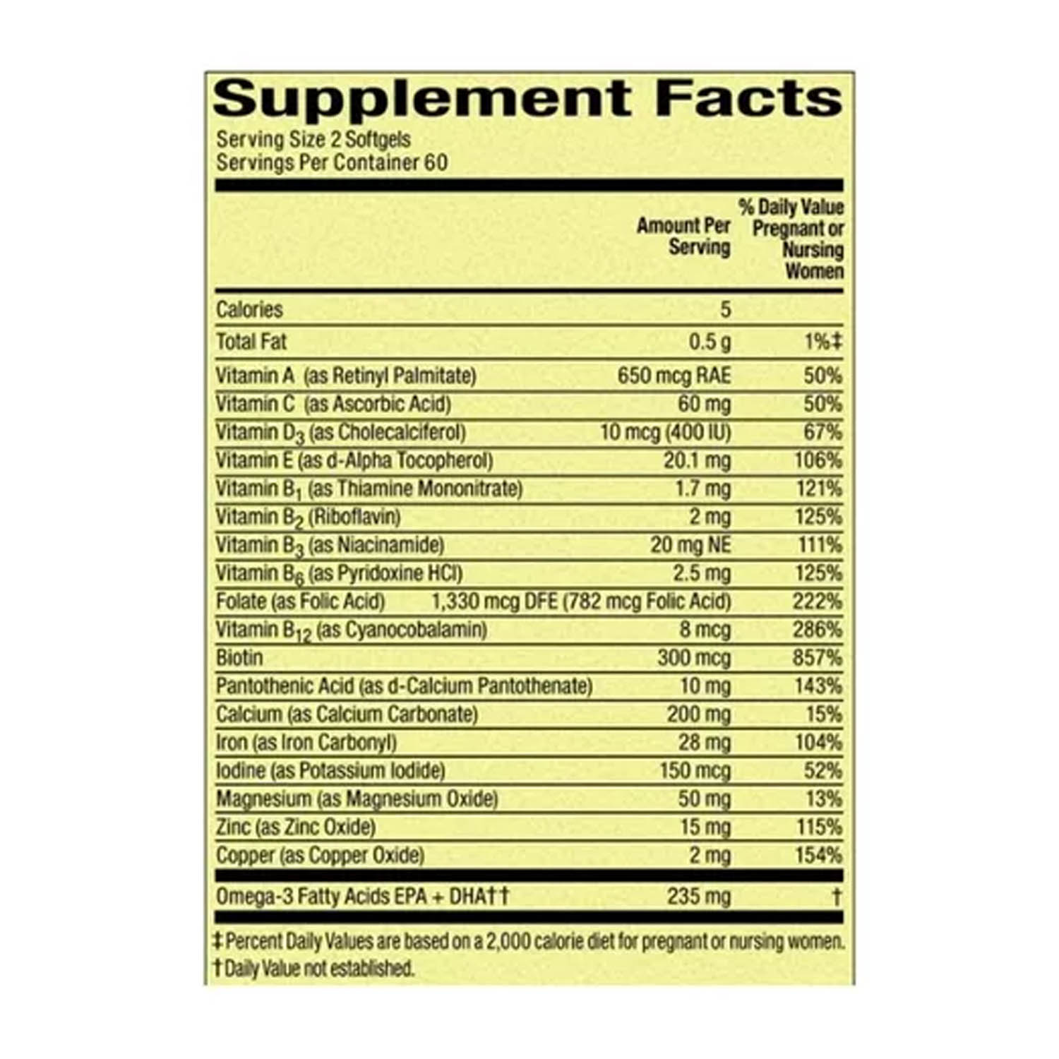Foto 3 pulgar | Multivitamínico Prenatal + Dha Spring Valley  120 Softgels + Zinc