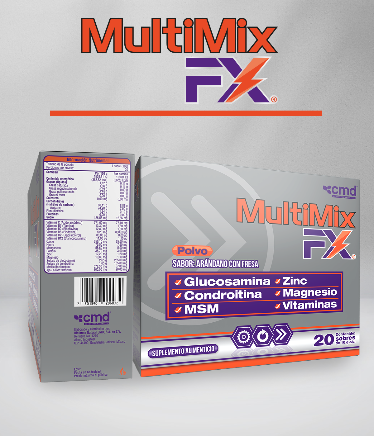 Foto 5 pulgar | Multimix Fx CMD Laboratorio Vitaminas Y Minerales 20 Sobres