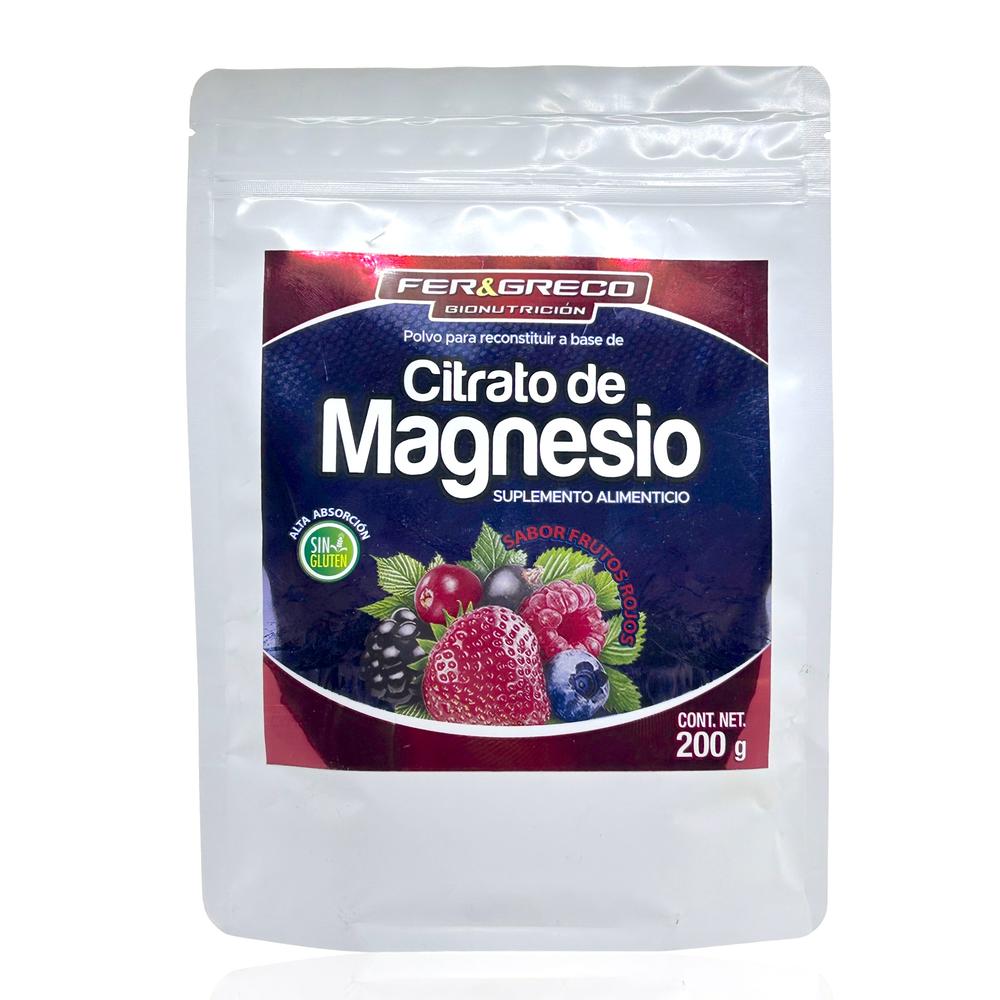 Foto 2 pulgar | Citrato de Magnesio Fer y Greco Frutos Rojos 200 g