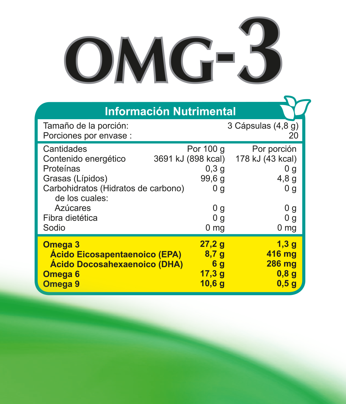 Foto 3 pulgar | Omg 3 CMD Laboratorio Omega 3, 6 Y 9 con 60 Cápsulas