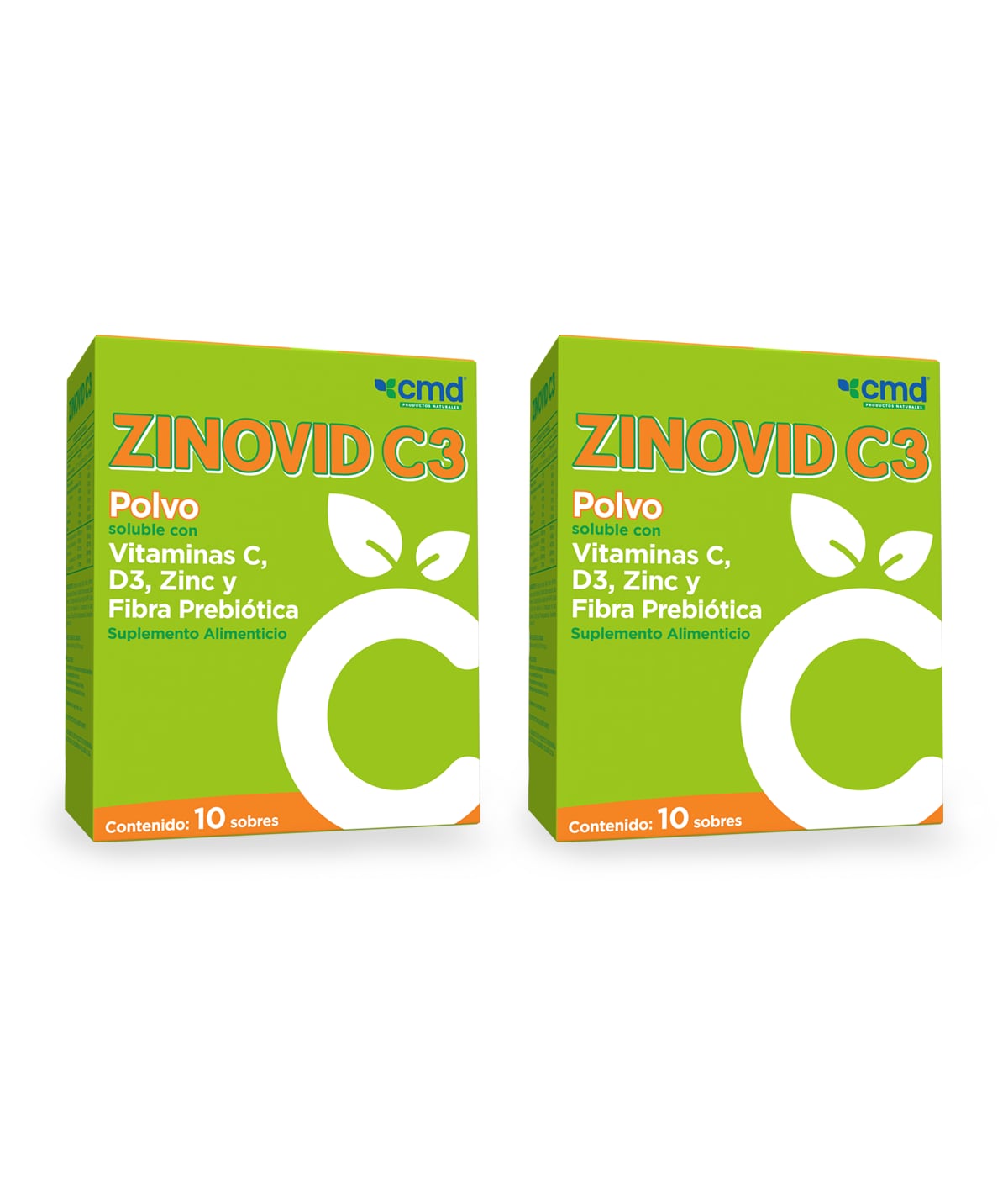 Zinovid C3 CMD Laboratorio Vitaminas C D3 y Zinc en Polvo con 10 Sobres $309