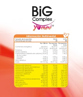 Foto 2 | Big Complex Yummi Duo Omega 3 Beta Glucano Quercetina Y Vitaminas Jarabe Infantil con 240 Ml Sabor Durazno