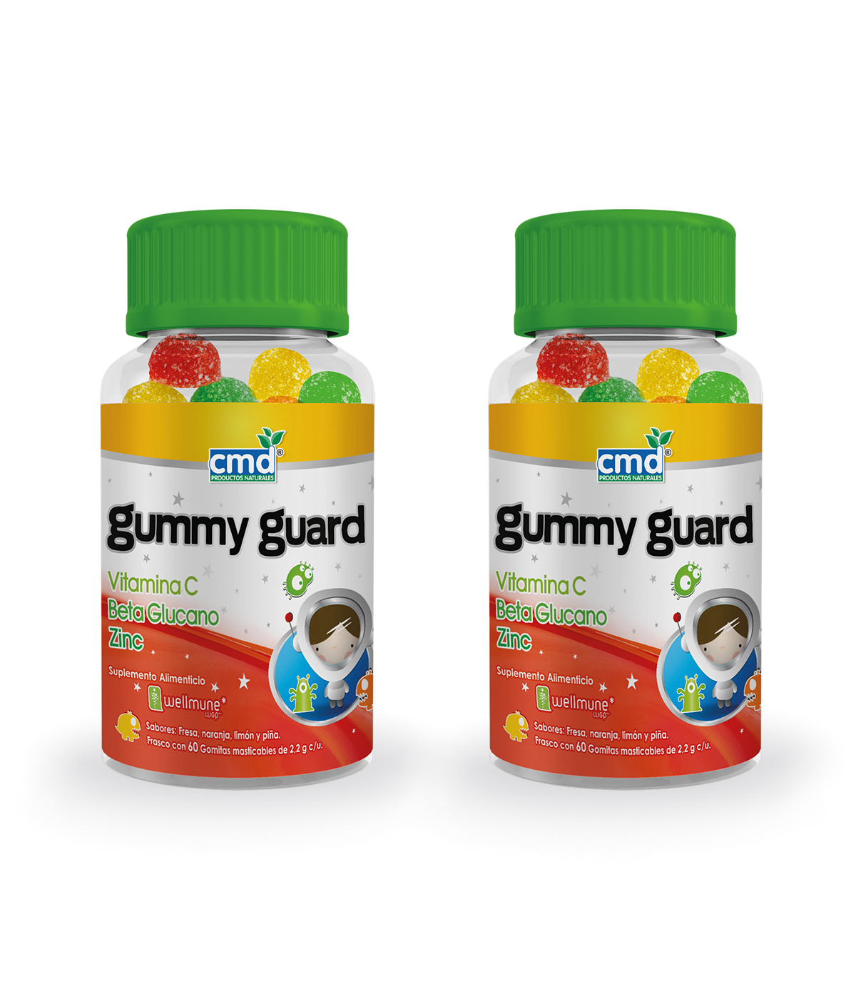 Foto 2 pulgar | Gummy Guard Dúo Vitamina C Beta Glucano Zinc Con 60 Gomitas