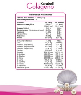 Foto 2 | Karabell Colágeno Dúo Vitaminas Y Aminoácidos Con 15 Sobres
