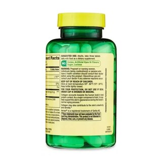 Foto 4 | Colágeno 2500mg más Vitamina C 60mg Spring Valley 90 Tabletas Altamente Absorbible Bioactive Collagen
