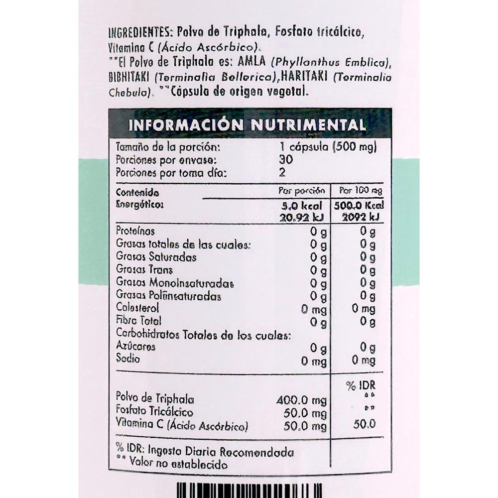 Foto 2 | Tri-Flow Triphala 60 Cápsulas Flow