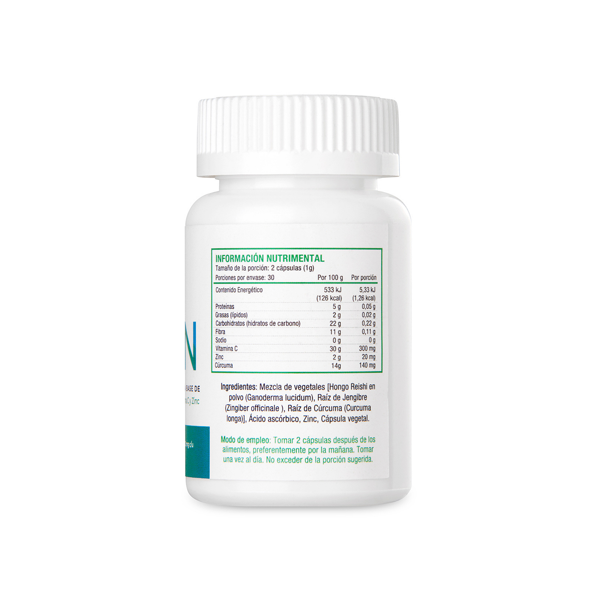 Foto 3 pulgar | Inmn Suplemento Sistema Inmune Life180 Jengibre Cúrcuma Vitamina C y Zinc con 60 Cápsulas