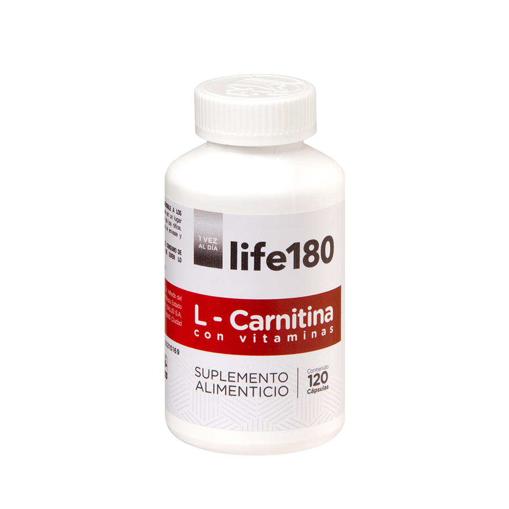 L-carnitina con Vitaminas Life180 240mg 120 Cápsulas