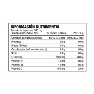 Foto 3 | L-carnitina con Vitaminas Life180 240mg 120 Cápsulas