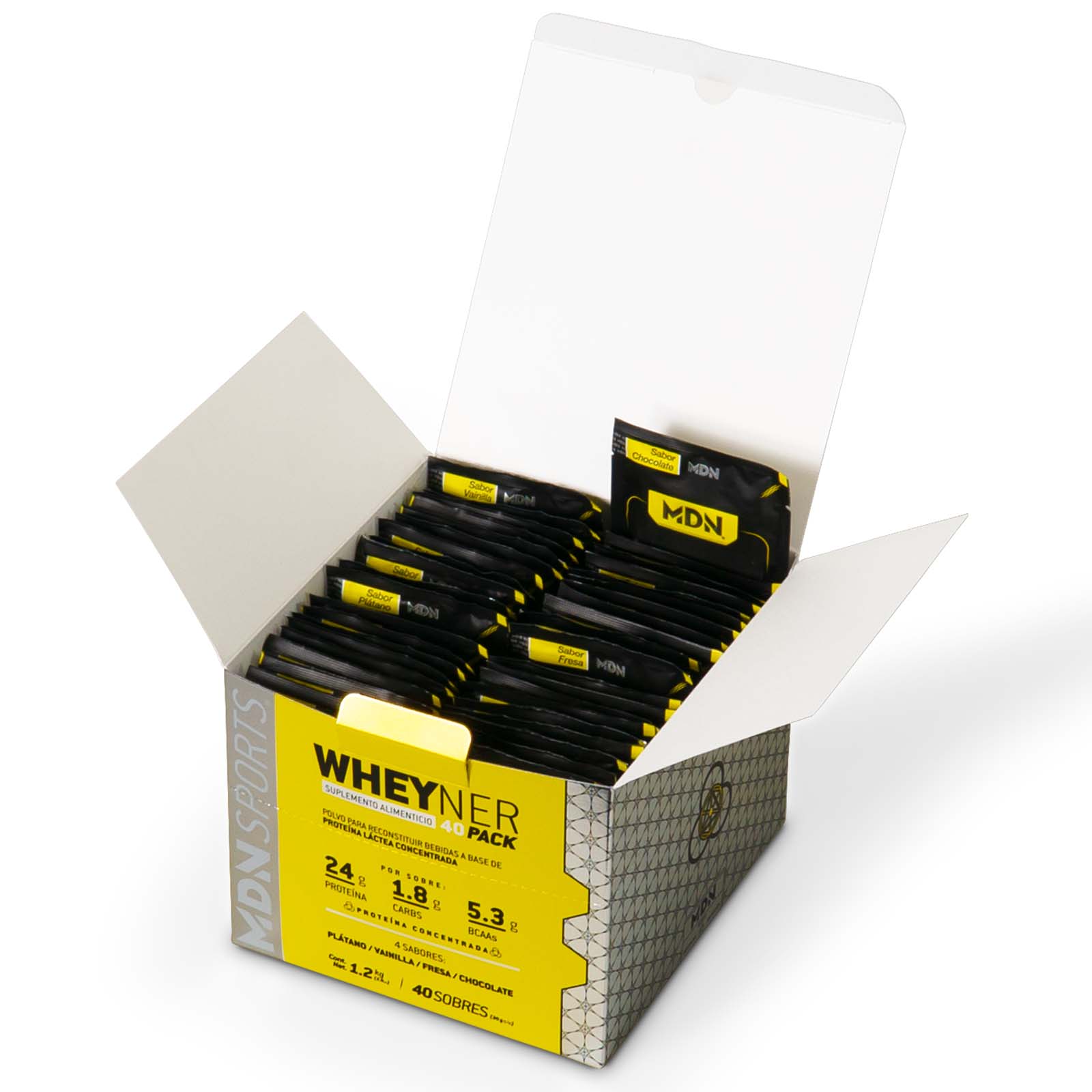 Foto 3 pulgar | Proteína Wheyner 40 Pack MDN