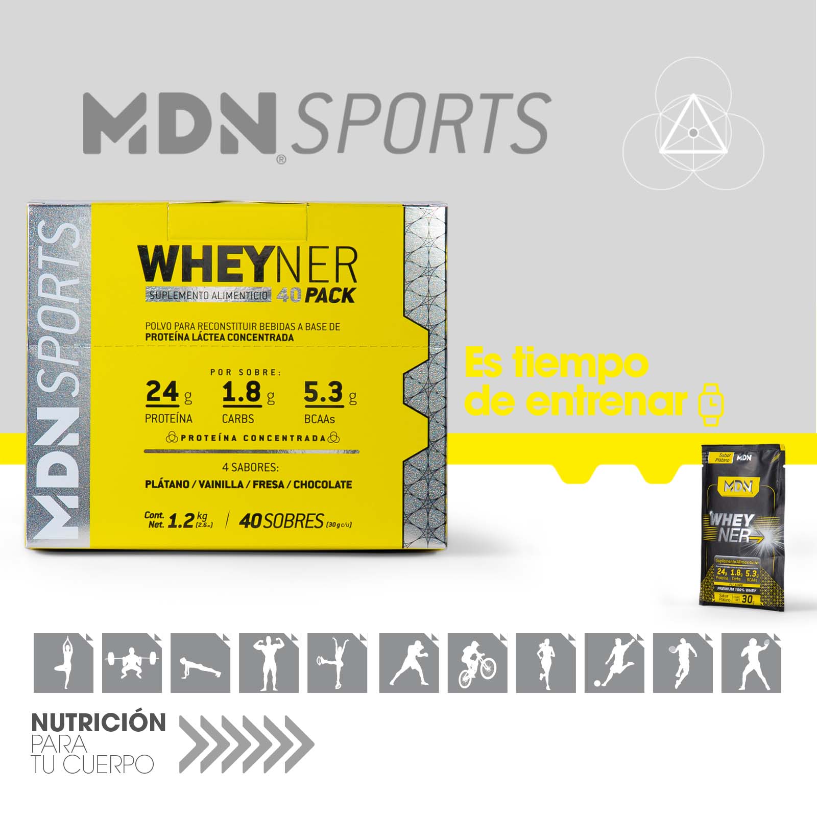 Foto 6 pulgar | Proteína Wheyner 40 Pack MDN