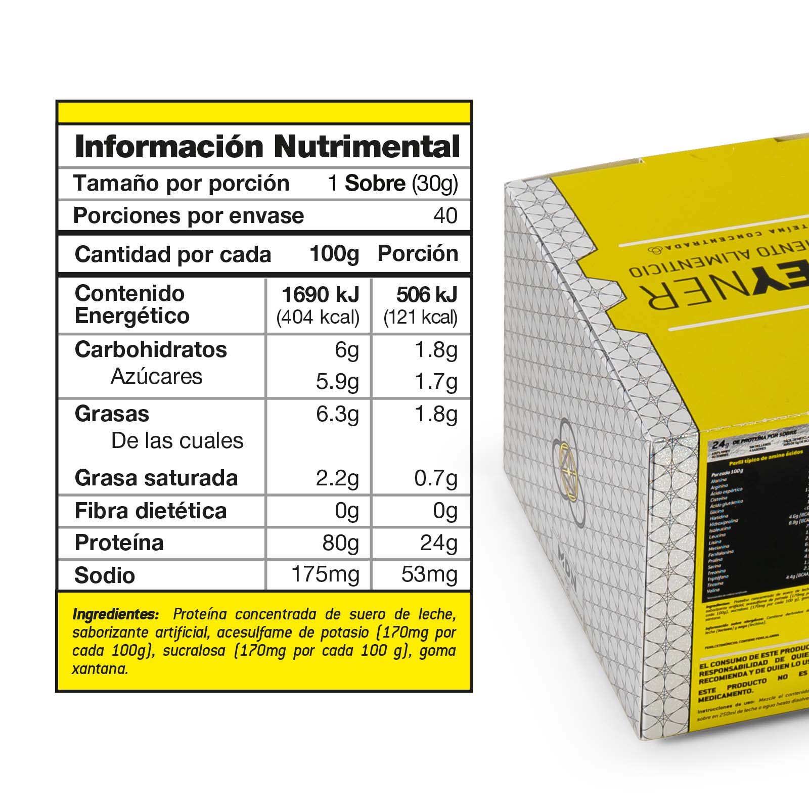 Foto 7 pulgar | Proteína Wheyner 40 Pack MDN